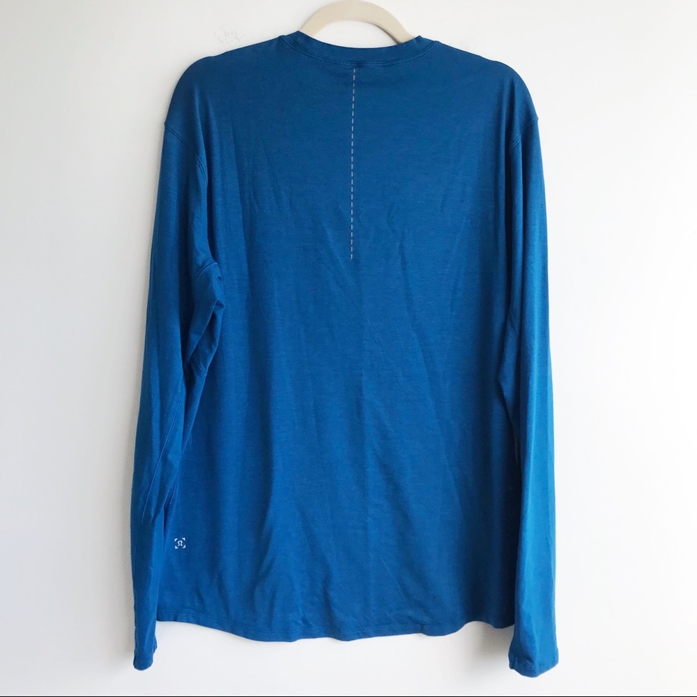 LULULEMON blue long sleeve shirt lightweight tee - Picture 2 of 5